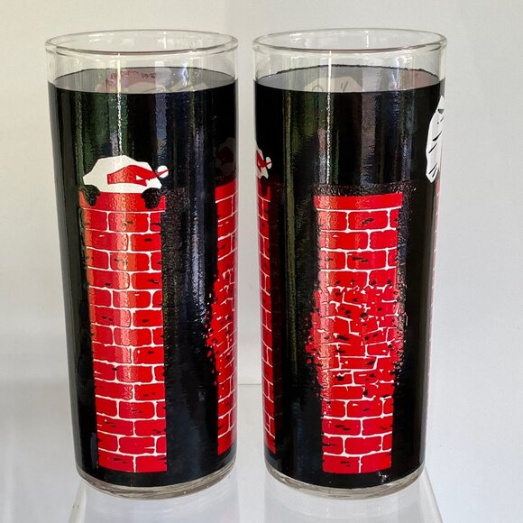 Libbey Santa and Chimney High Ball Glasses - Set of 4 - Picture 8 of 15
